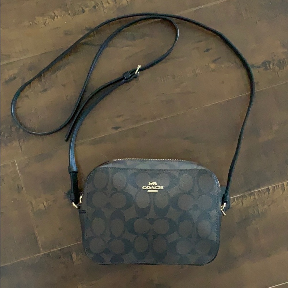 Coach Mini Camera Bag In Signature Canvas